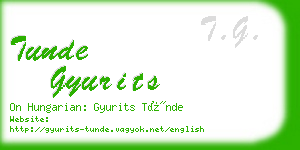 tunde gyurits business card